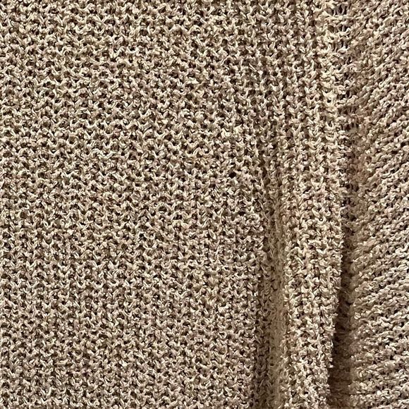 Free People Edessa Pullover Sweater Off the Shoulder Tan Beige Sz S - Picture 5 of 9